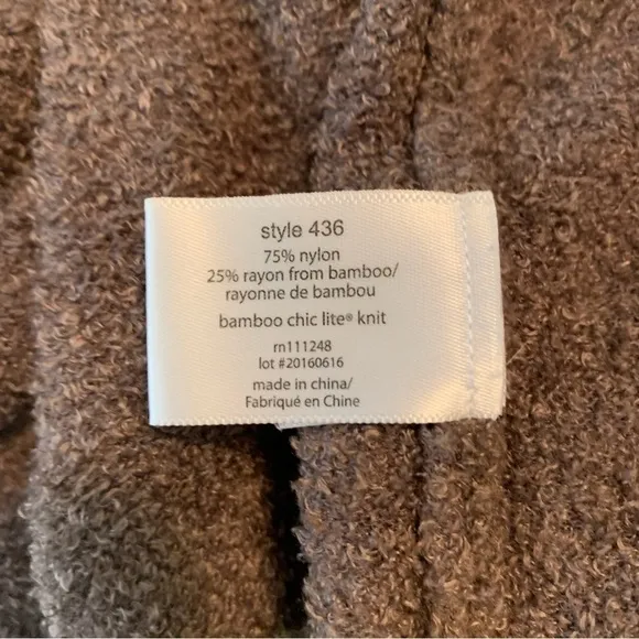 Barefoot Dreams Bamboo Chic Lite Brown Open Front Cardigan XXS/XS