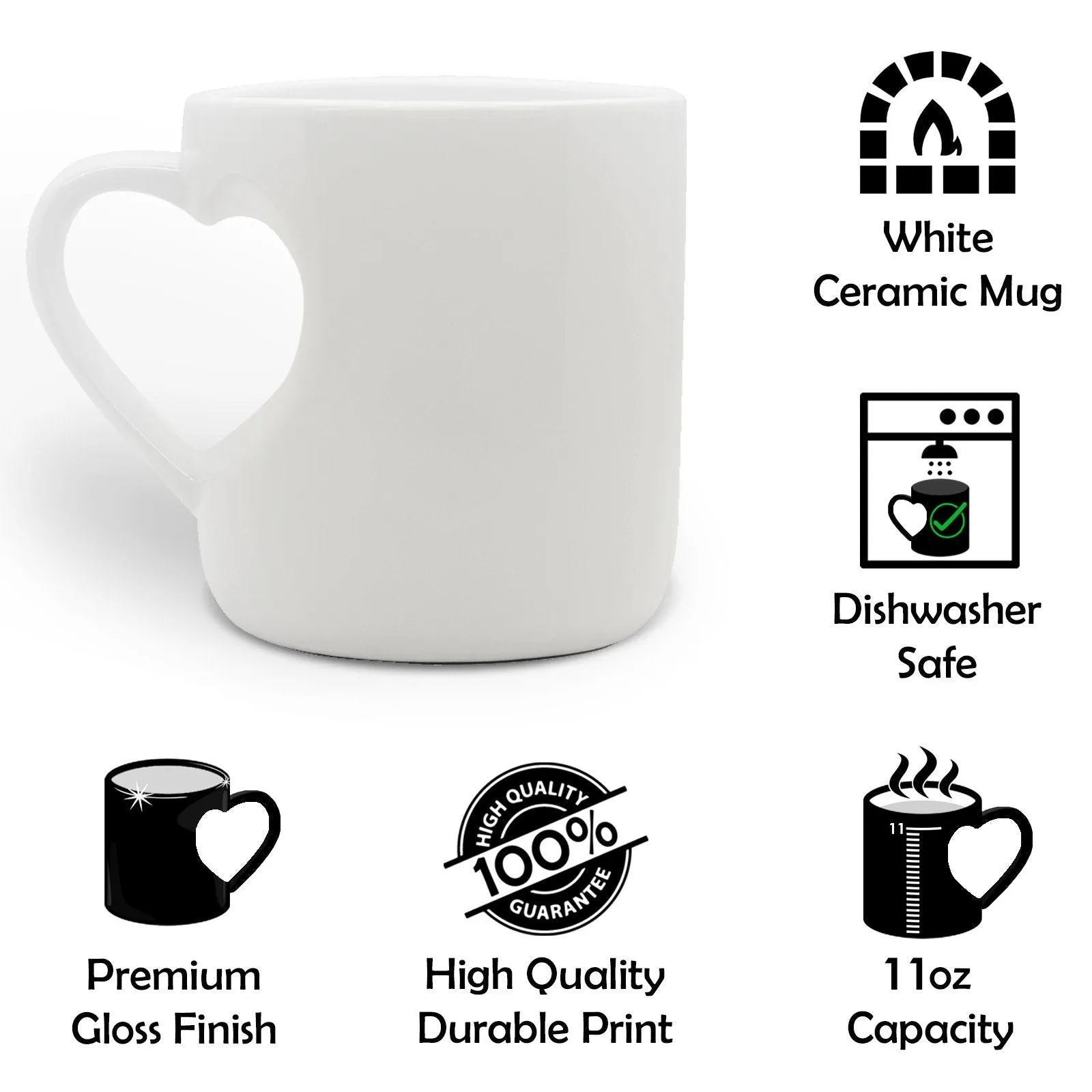 Personalised Mug with Stylish Text and Rainbow Lion