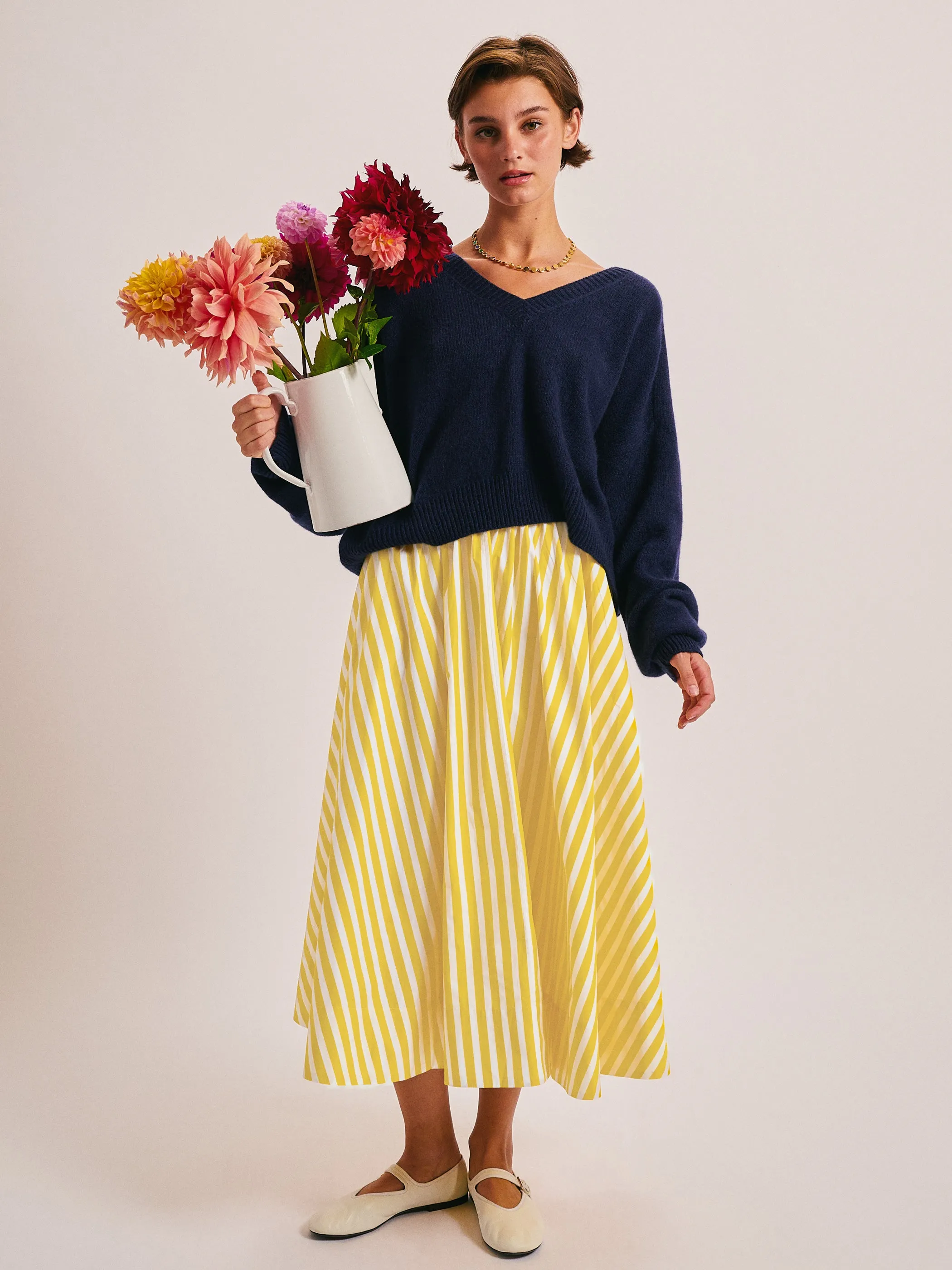 The Kyria Circle Skirt in Cotton Poplin